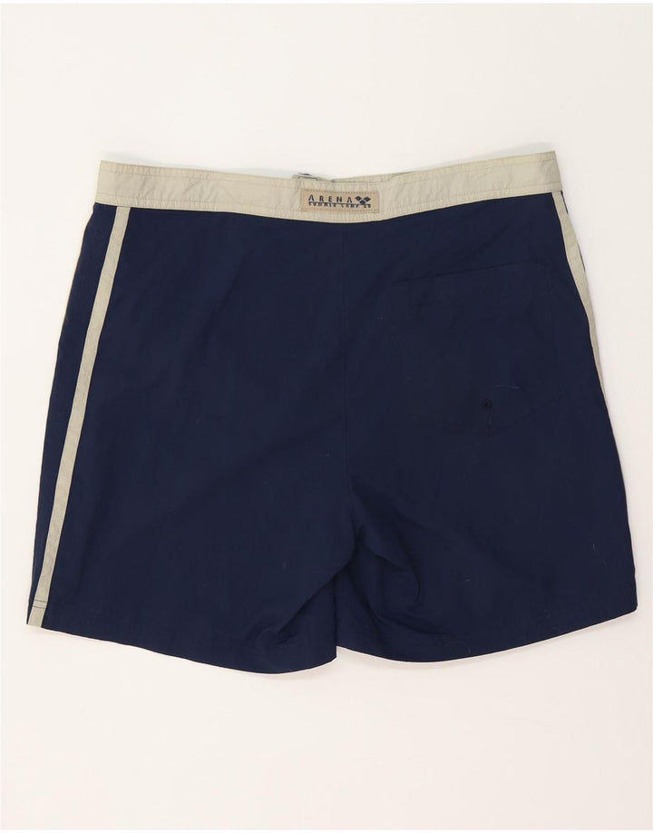 Arena Mens Swimming Shorts Large Navy Blue Colourblock Polyester