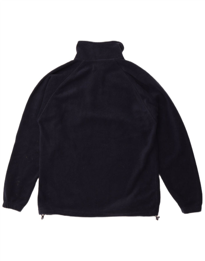 Kappa Mens Zip Neck Fleece Jumper Medium Navy Blue Polyester
