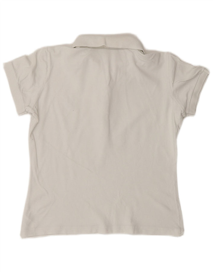Fred Perry Damen Crop Poloshirt UK 12 Mittelweiße Baumwolle