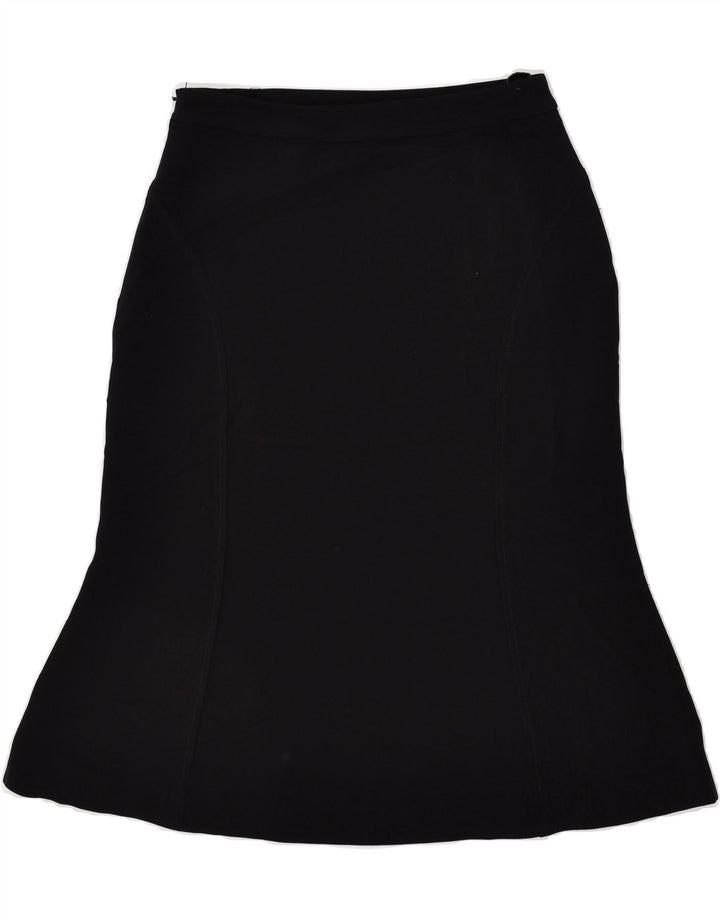 HOBBS Womens A-Line Skirt US 8 Medium W28 Black Triacetate | Vintage Hobbs | Thrift | Second-Hand Hobbs | Used Clothing | Messina Hembry 