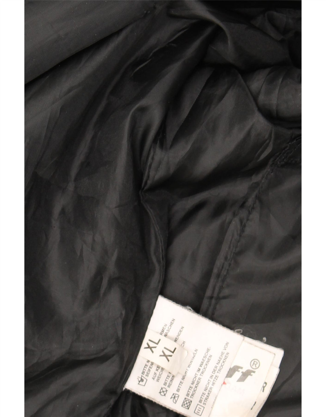 ROLEFF Mens Graphic Racer Jacket UK 42 XL Black Polyester Vintage ROLEFF and Second-Hand ROLEFF from Messina Hembry 