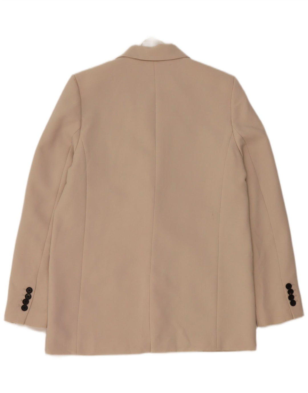 Zara Dame 1 Knap Blazer Jacket UK 10 Small Beige Polyester