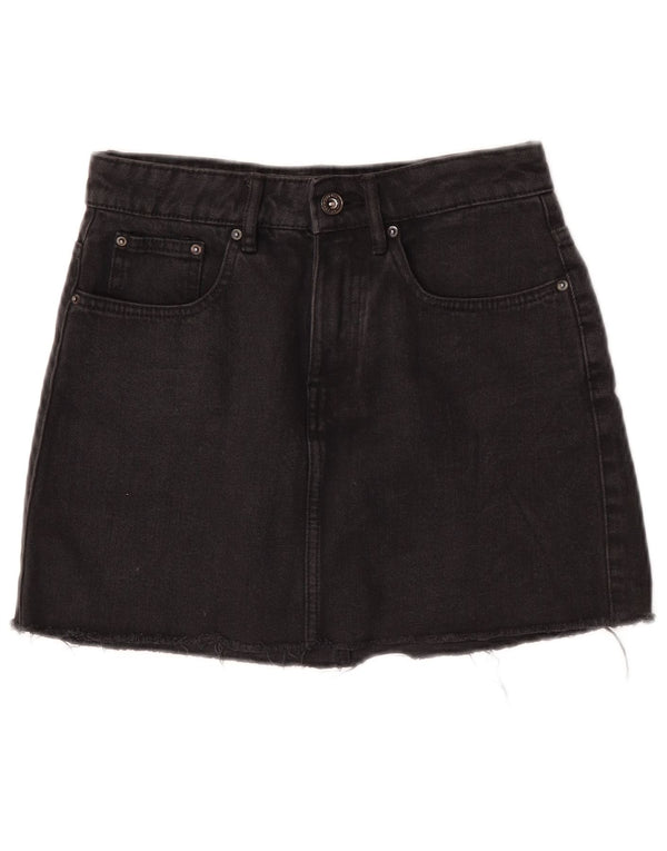 Trafaluc Damen Jeansrock Small W26 Schwarz
