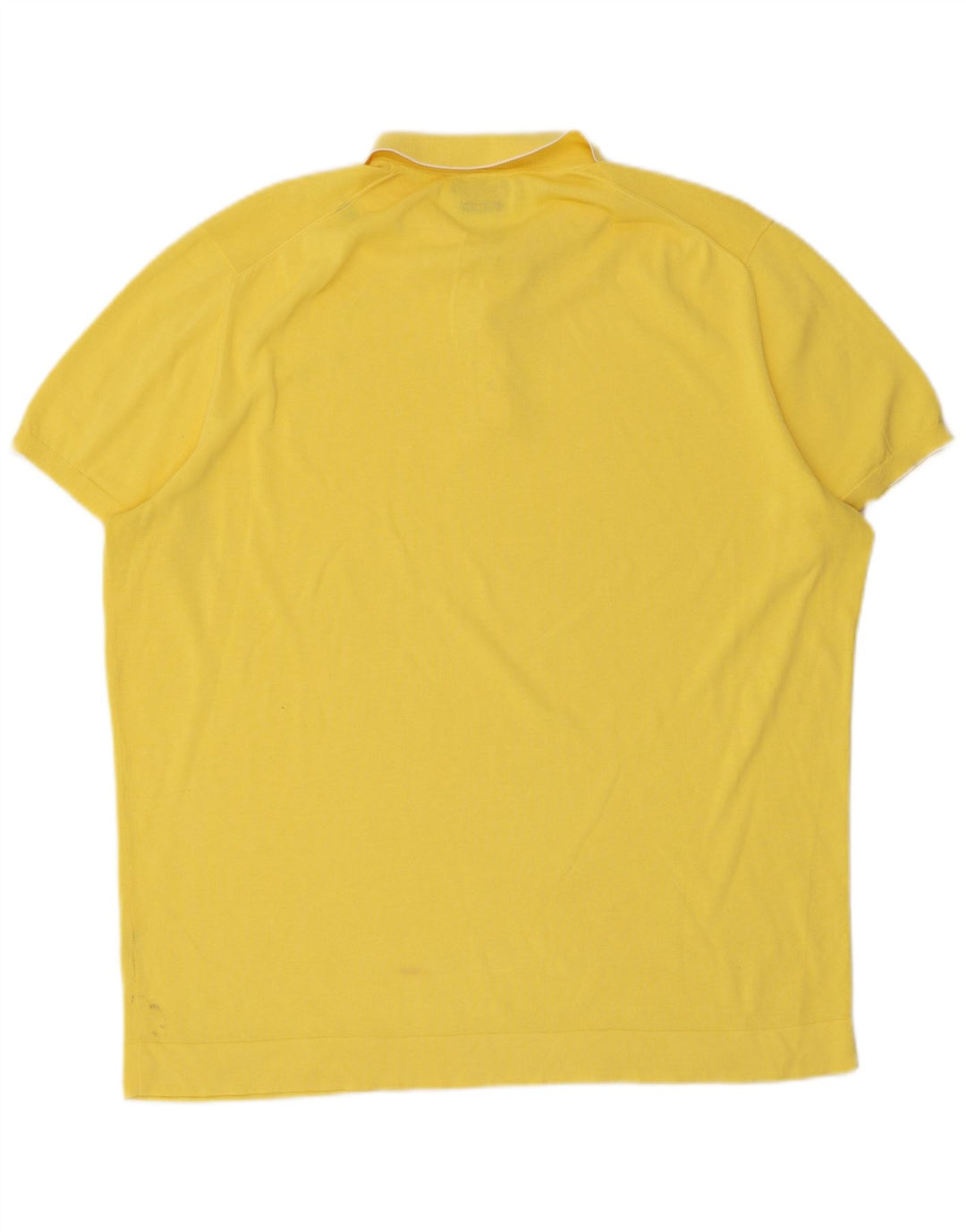Massimo Dutti Mens Polo Shirt XL Yellow Cotton