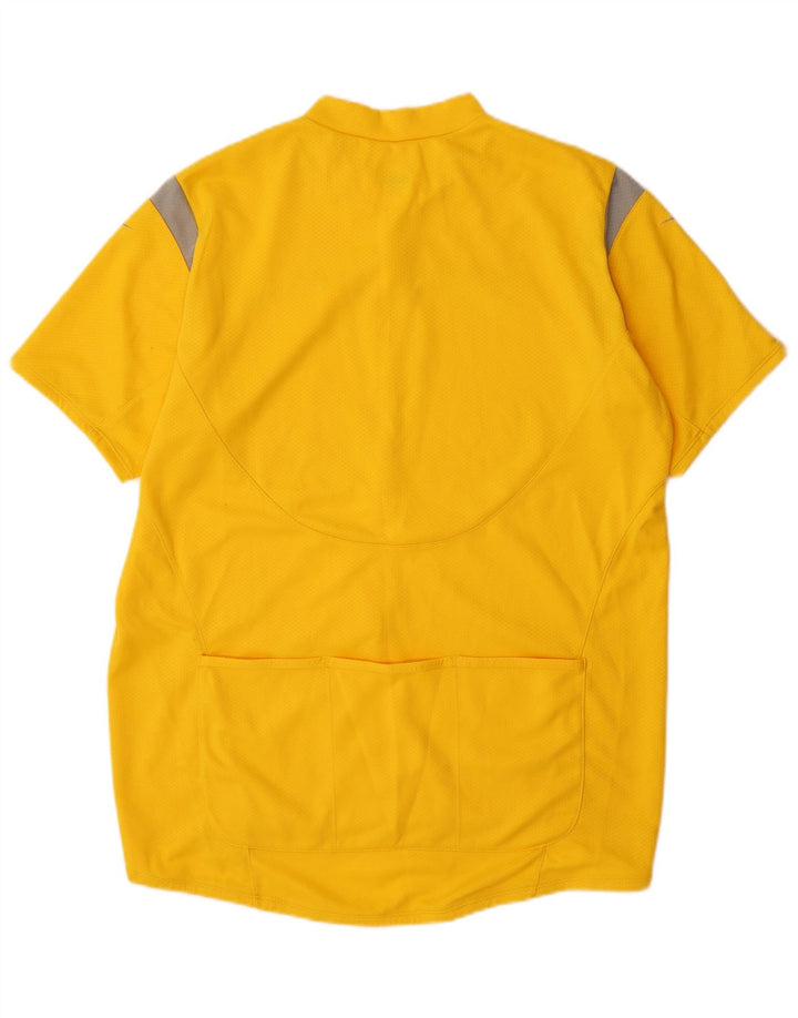 NIKE Mens Fit Dry Short Sleeve Zip Neck Pullover Tracksuit Top 2XL Yellow