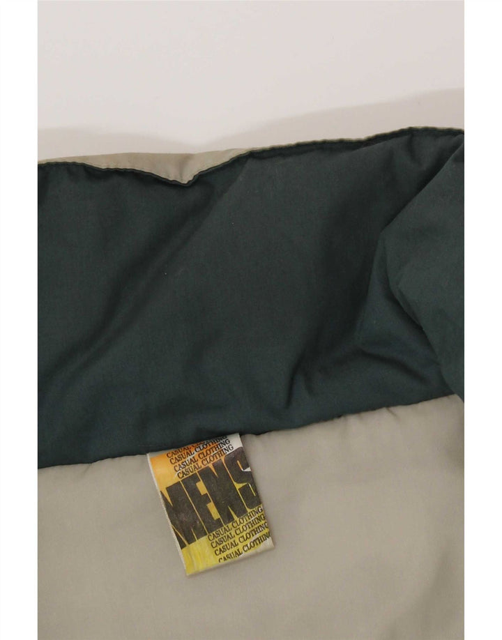 Giacca imbottita con cappuccio vintage da uomo IT 56/58 3XL Poliestere grigio