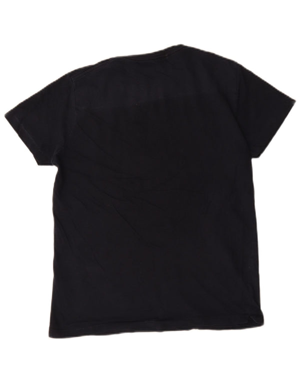 French Connection Mens T-Shirt Top Medium Navy Blue Cotton