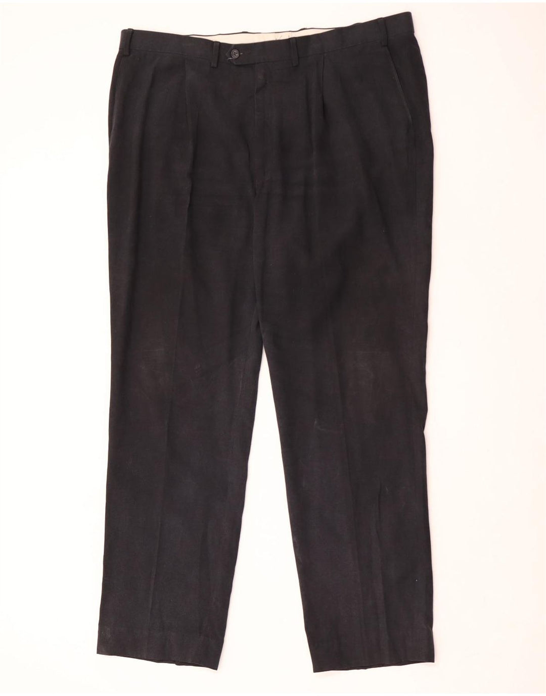 Marks & Spencer Herre Pegged Suit Bukser W42 L33 Navy Blue Lyocell