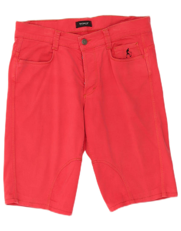SIVIGLIA Mens Casual Shorts W31 Medium Red Cotton