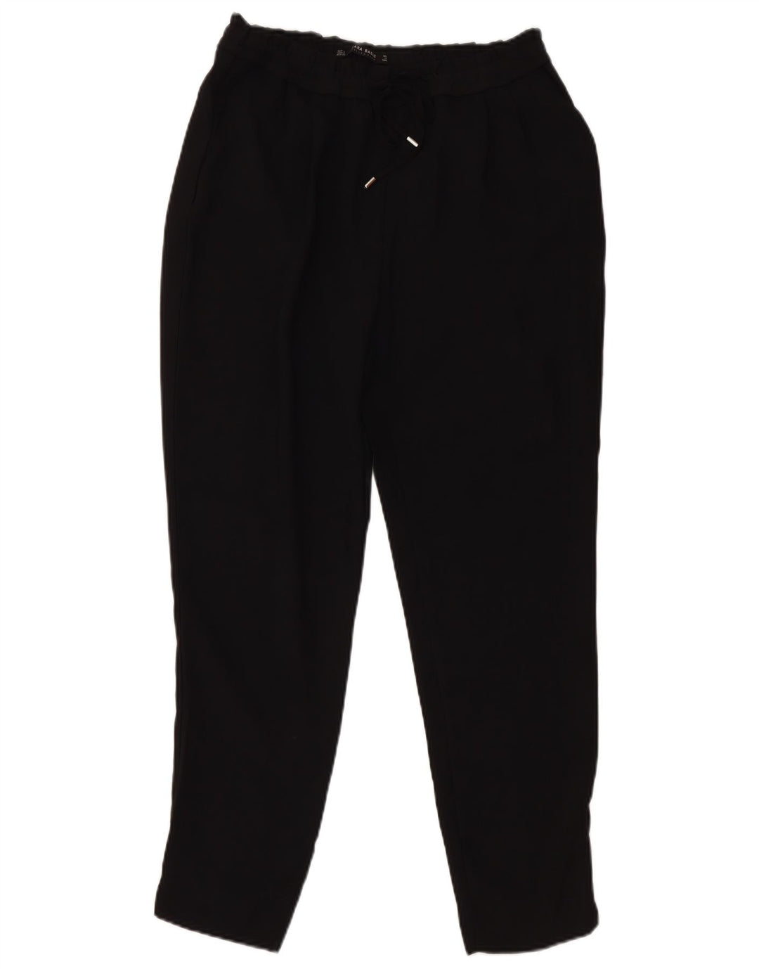 ZARA Womens Slim Chino Trousers Small W26 L26 Black Polyester