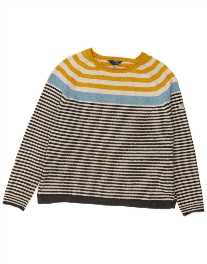Joules Womens Boat Neck Jumper Sweater UK 12 Medium Multicoloured Striped