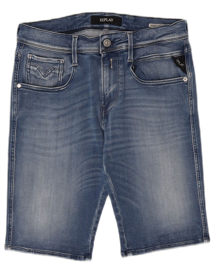REPLAY Womens Anbass Denim Shorts W28 Medium Blue