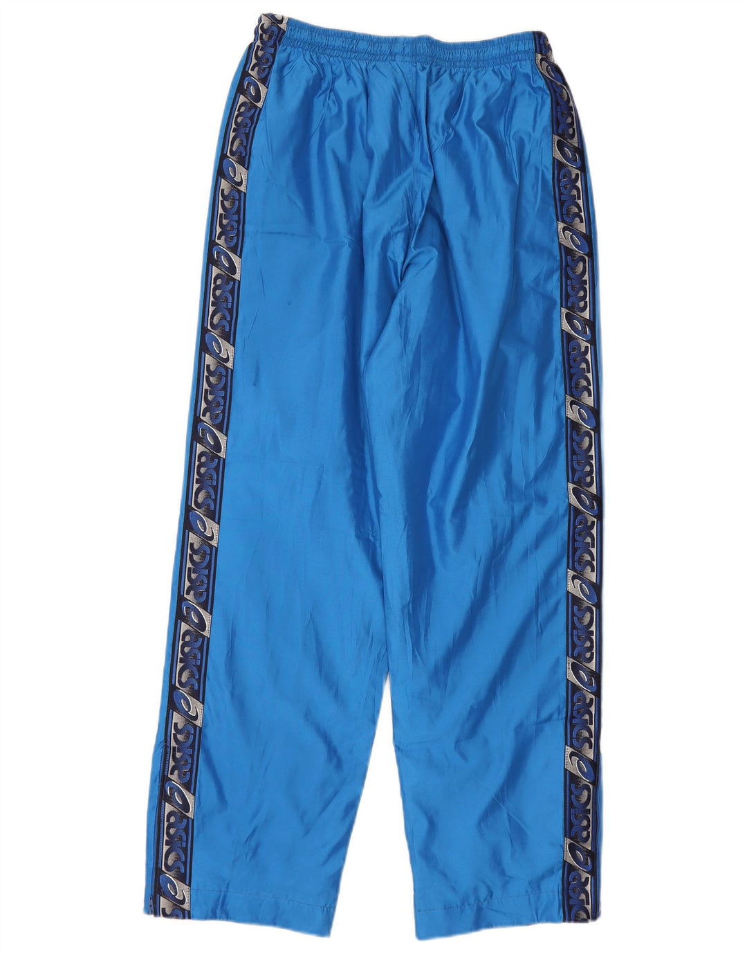 Pantaloni da tuta grafica da uomo Asics in poliestere color block blu medio