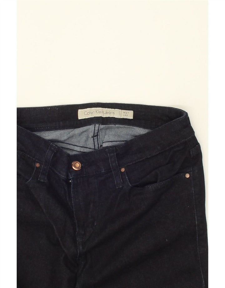 CALVIN KLEIN Womens Skinny Jeans W27 L32 Navy Blue Polyester Vintage Calvin Klein and Second-Hand Calvin Klein from Messina Hembry 