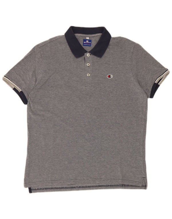 Champion Polo De Rugby Para Hombre Pequeño Azul Marino Colorblock
