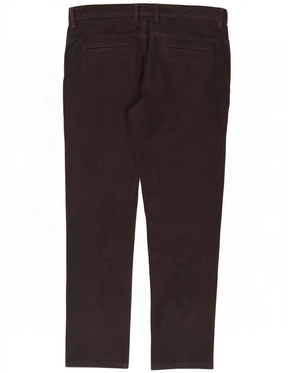 SIVIGLIA Mens Straight Chino Trousers W36 L31 Burgundy Cotton