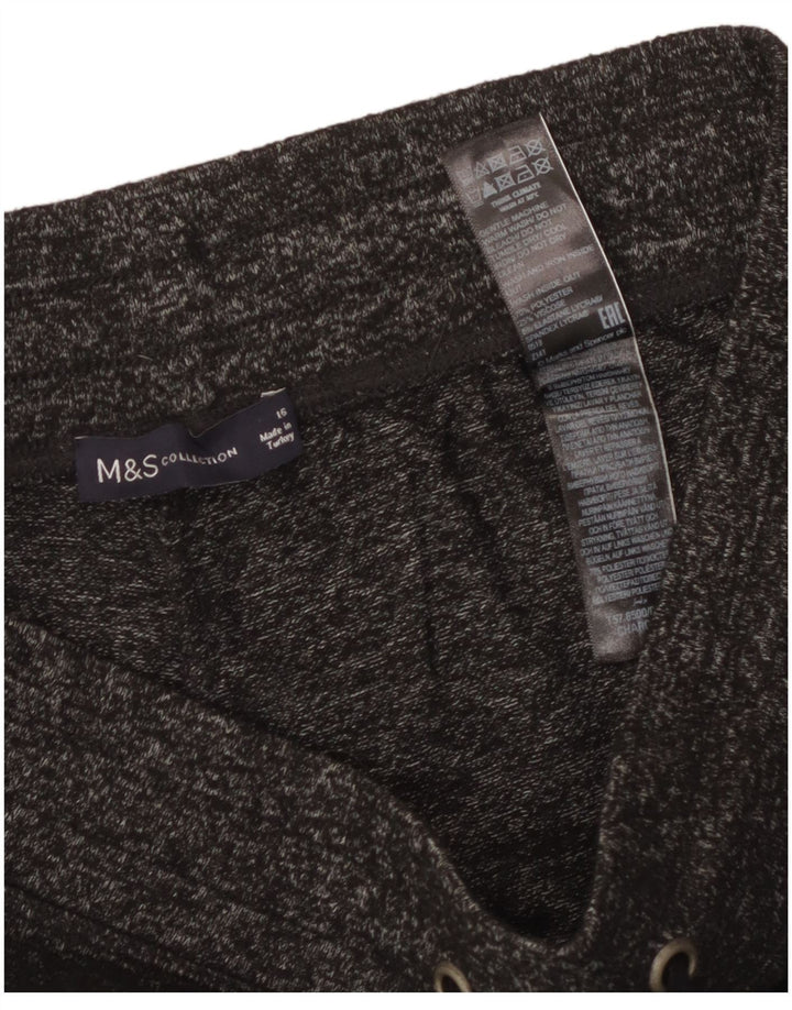 Marks & Spencer Womens Tracksuit Trousers Joggers UK 16 Large Grey