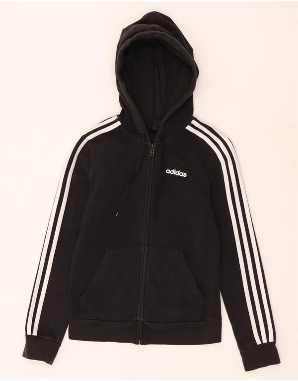 Adidas Pull à capuche zippé pour femme UK 4/6 XS Noir