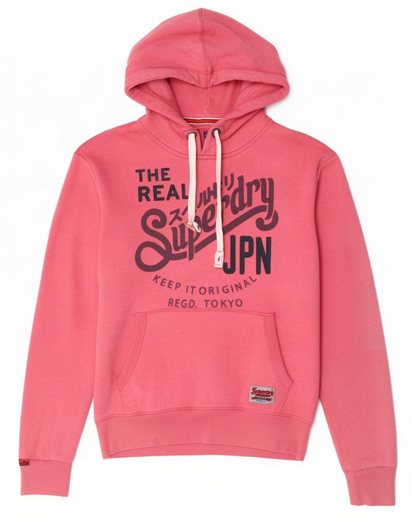 Superdry Grafisk hættetrøje til kvinder UK 20 2XL Pink Bomuld