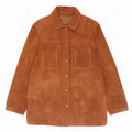 Privilegi Womens Suede Jacket IT 46 Large Brown Leather