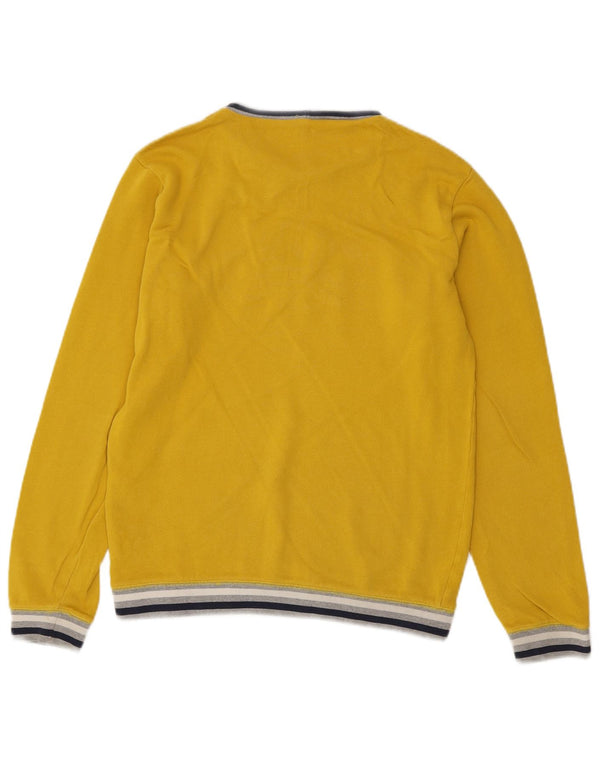 Benetton Boys Crew nyakú pulóver 13-14 éves korig, 3XL sárga csíkos