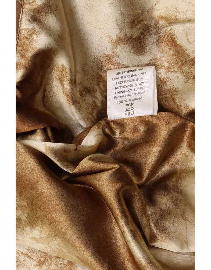 Męska kurtka skórzana Gina IT 54 2XL brązowa wiskoza