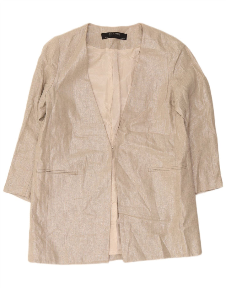 Giacca blazer con maniche a 3/4 da donna Zara UK 14 grande grigia