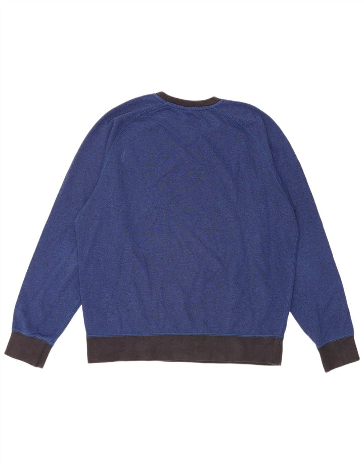 Nike Sweat-shirt pour homme en coton color block Bleu Taille L