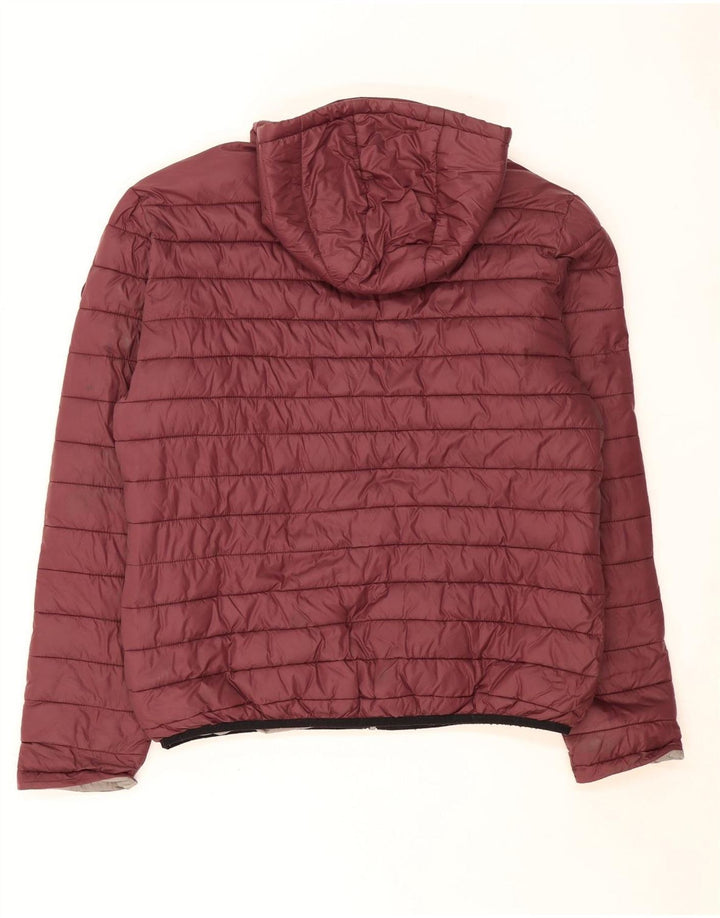 Carrera Herren-Kapuzenjacke, gepolstert, XL, Burgunderrot, Polyamid