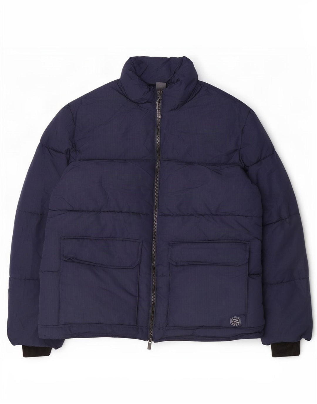 Marks & Spencer Mens Padded Jacket UK 42 XL Navy Blue Polyester