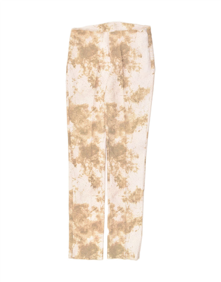 VINTAGE Womens Slim Suit Trousers W30 L34  Beige Tie Dye Cotton | Vintage Vintage | Thrift | Second-Hand Vintage | Used Clothing | Messina Hembry 
