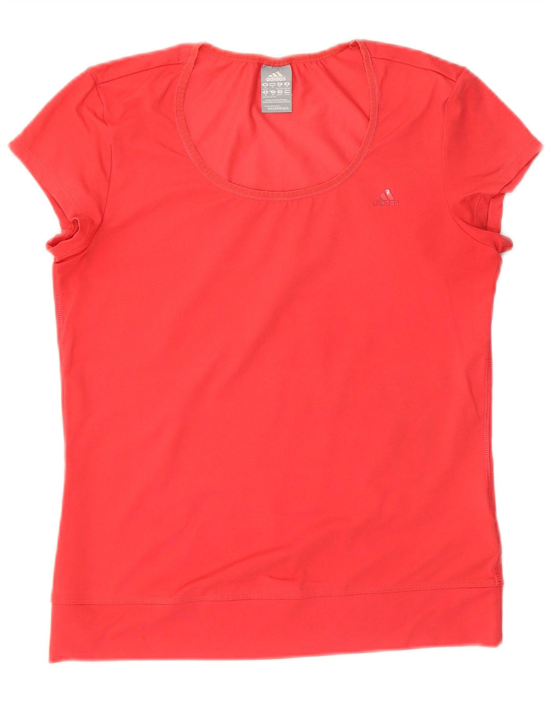 ADIDAS Womens Climalite T-Shirt Top UK 12/14 Medium Red Polyester