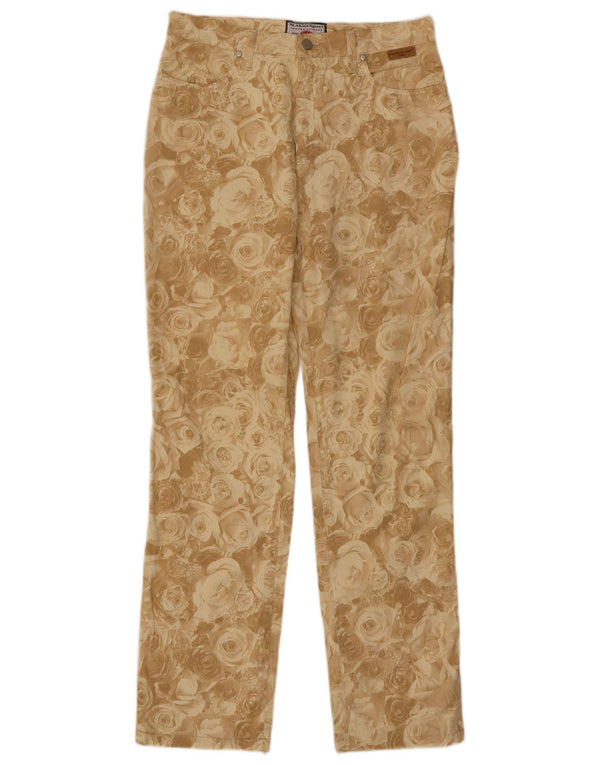 Pantaloni casual dritti da donna Mauriece Abot W32 L30 Cotone floreale beige