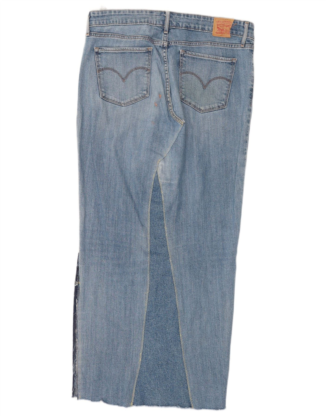 Levi's Womens 711 Midi Denim Skirt W30 Medium Blue Cotton
