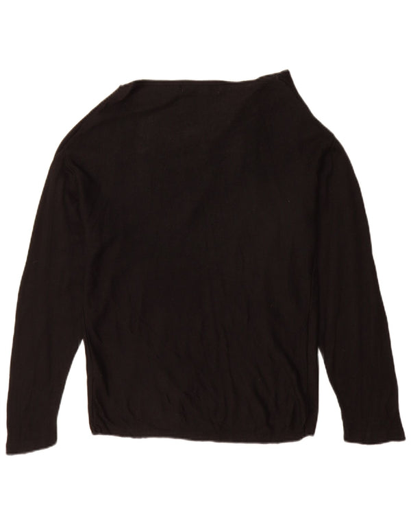 Top Zara da donna a maniche lunghe UK 14 viscosa nera media