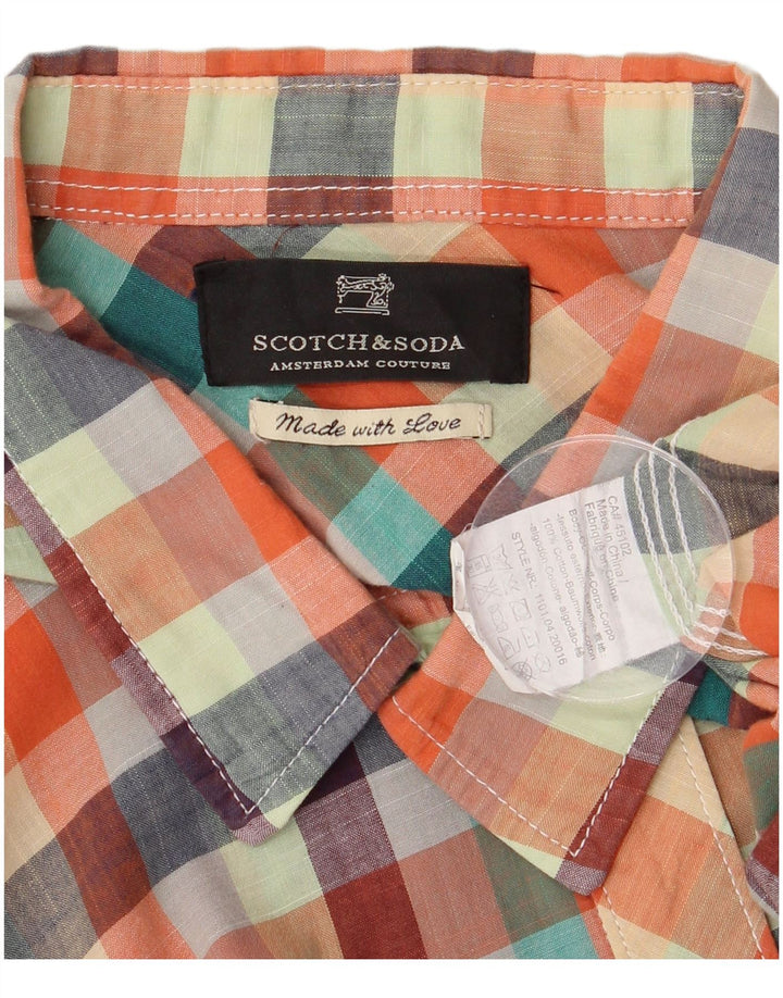 Scotch & Soda Herrenhemd 2XL Mehrfarbig kariert aus Baumwolle