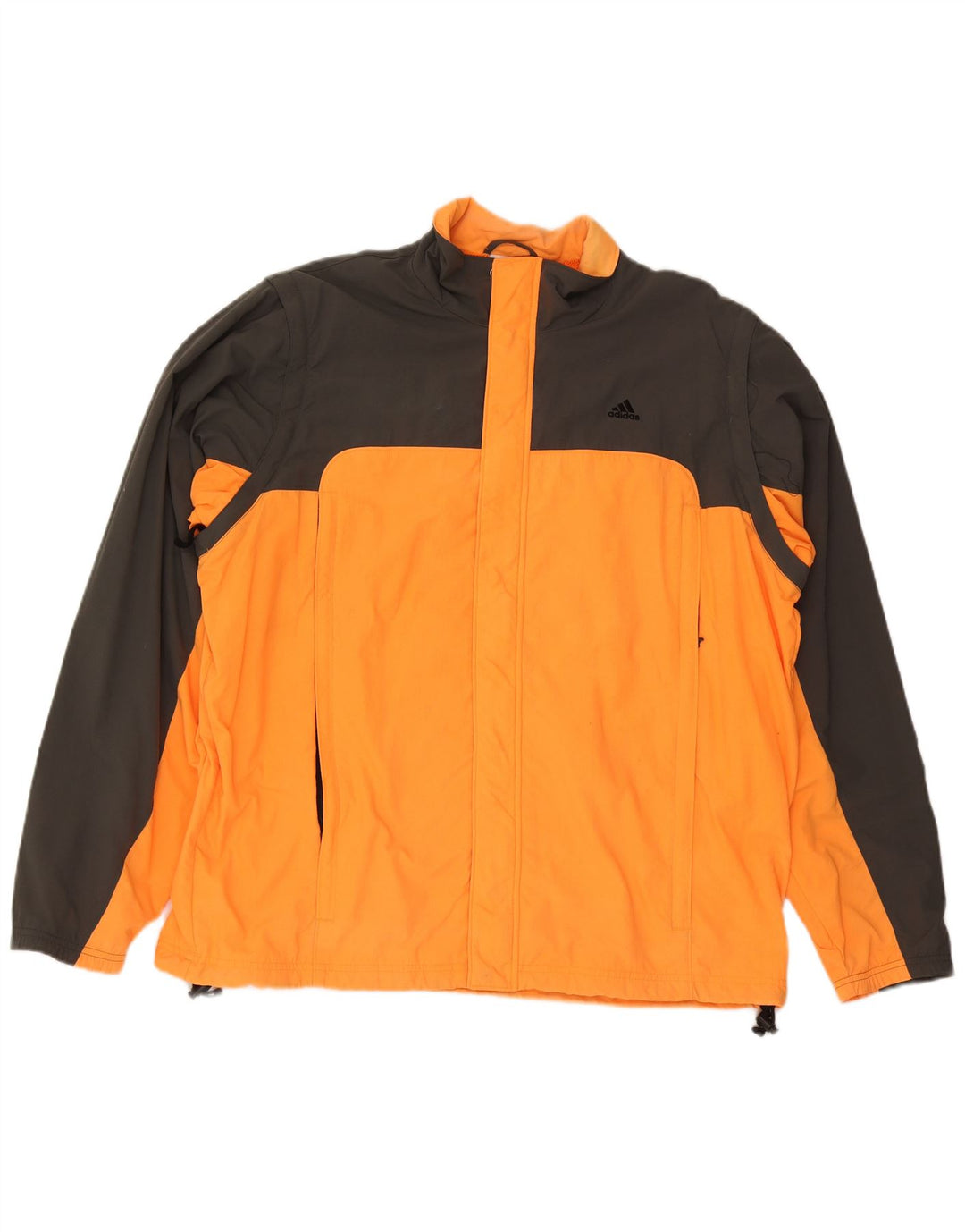 Giacca antipioggia da uomo Adidas UK 42 XL Arancione Colourblock Poliestere