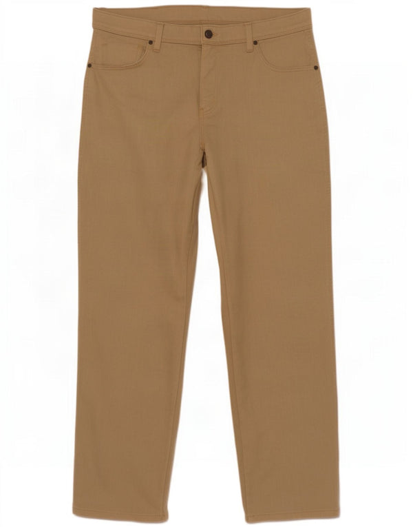 Wrangler Mens Regular Fit Casual Trousers W36 L30 Beige Cotton