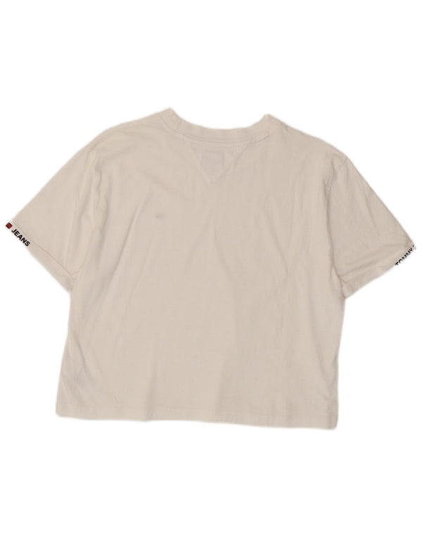 Tommy Hilfiger Womens T-Shirt Top UK 16 Large White Cotton