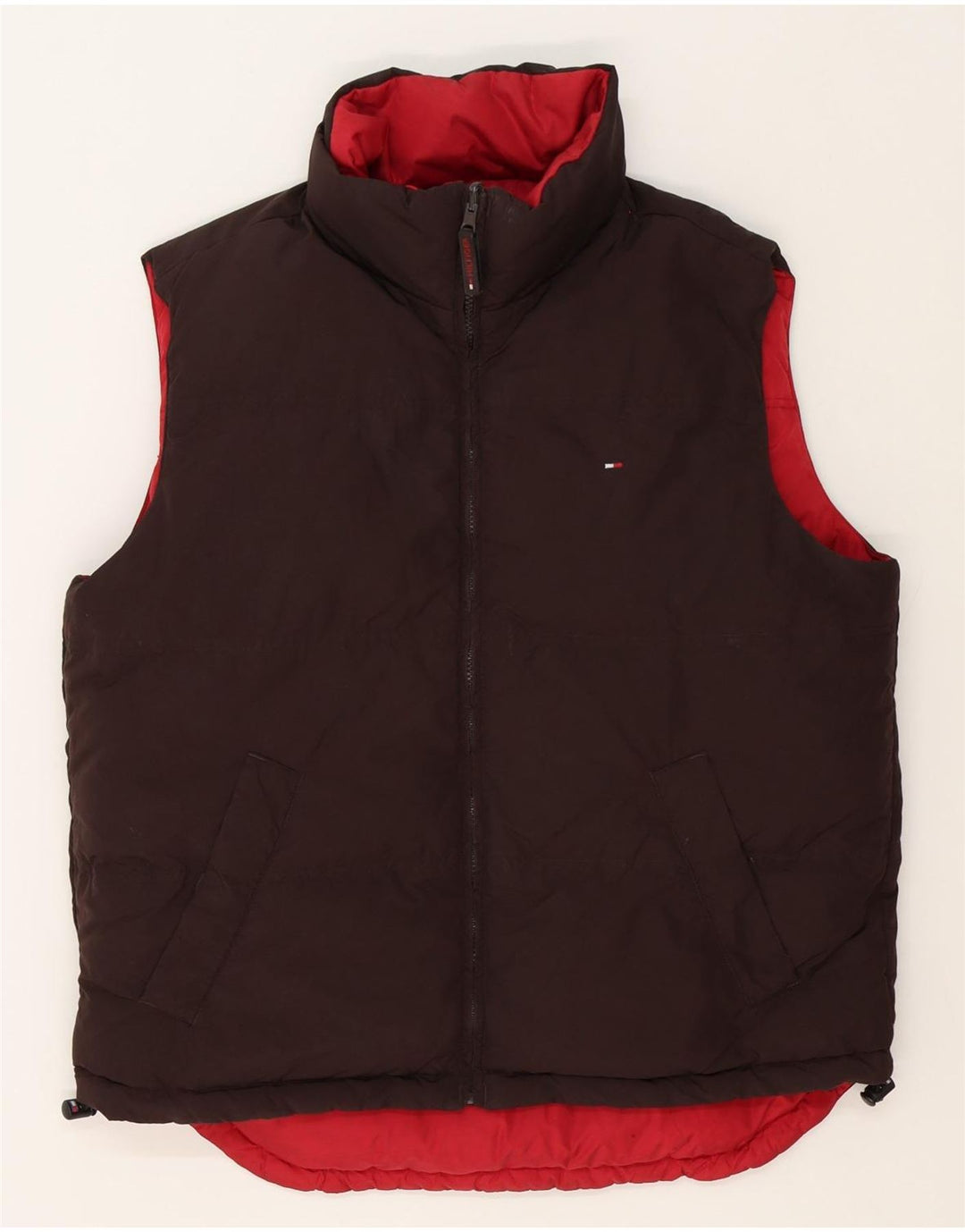 Tommy Hilfiger Chaleco acolchado reversible para hombre UK 38 Poliéster rojo mediano