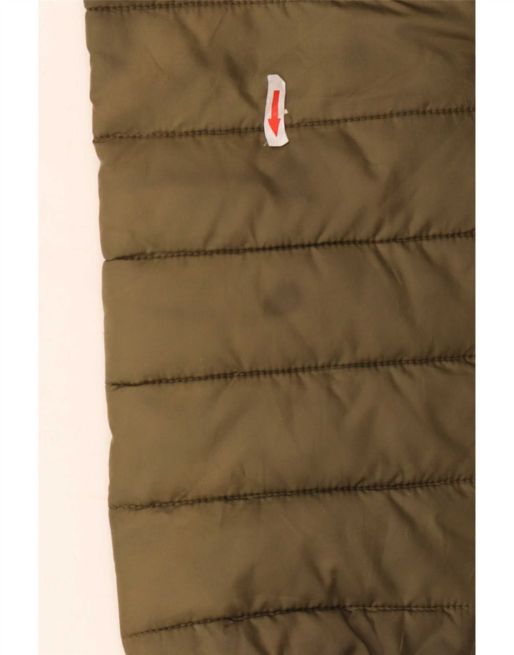 Jaqueta acolchoada masculina Ellesse UK 42 XL cáqui poliéster