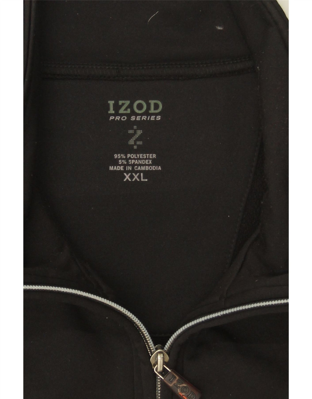 IZOD Mens Sleeveless Tracksuit Top Jacket 2XL Black Polyester Vintage Izod and Second-Hand Izod from Messina Hembry 