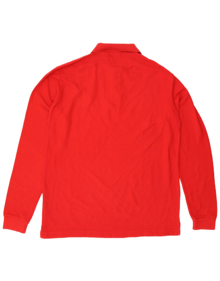 FILA Mens Long Sleeve Polo Shirt Large Red