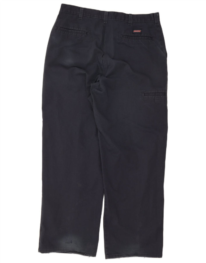 Dickies Mens Straight Chino Trousers W34 L30 Navy Blue