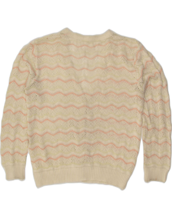 VINTAGE Womens 2 Piece Set UK 16 Large Beige Striped | Vintage Vintage | Thrift | Second-Hand Vintage | Used Clothing | Messina Hembry 