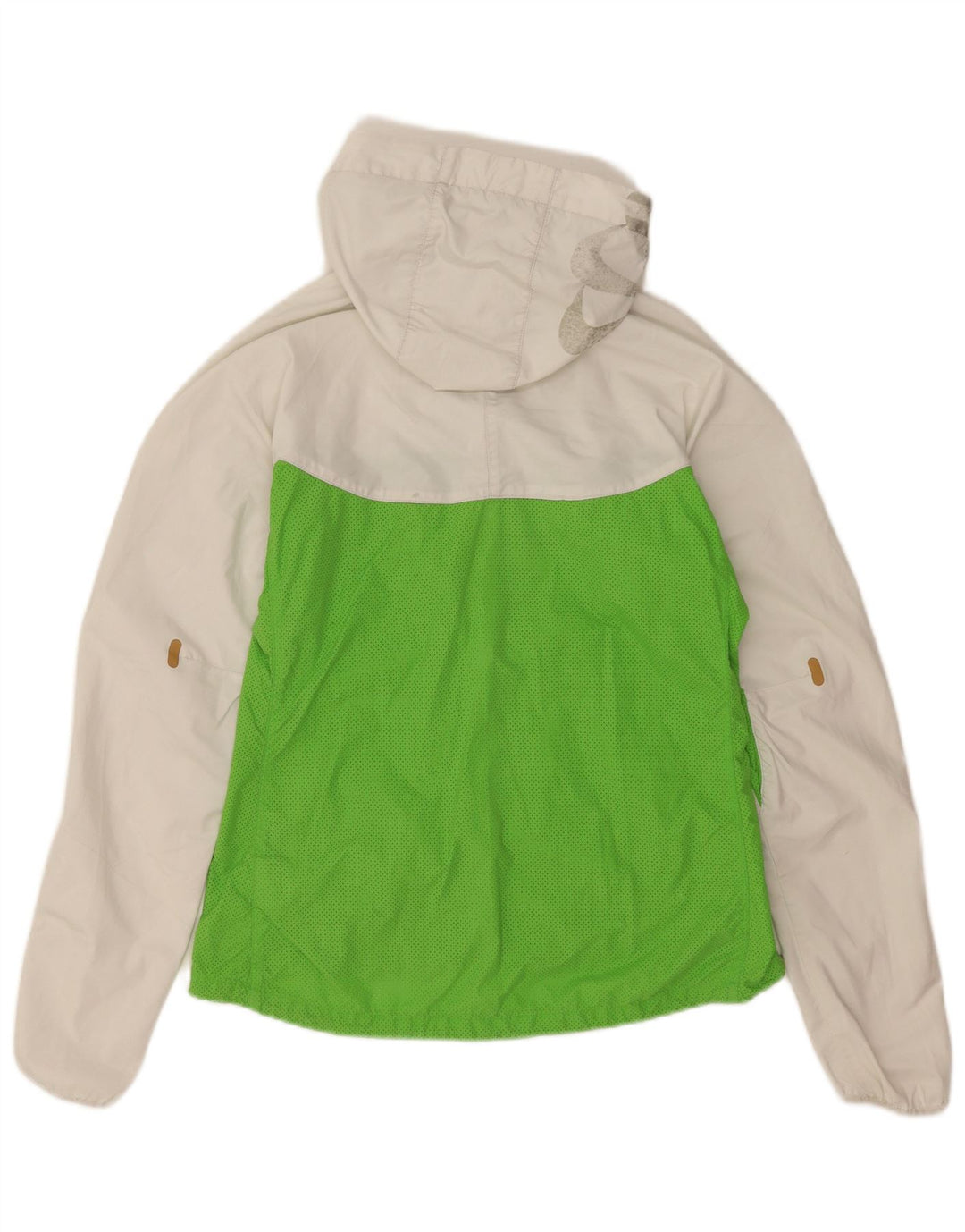 Nike Womens Hooded Tracksuit Top Jacket UK 14 Medium White Colourblock