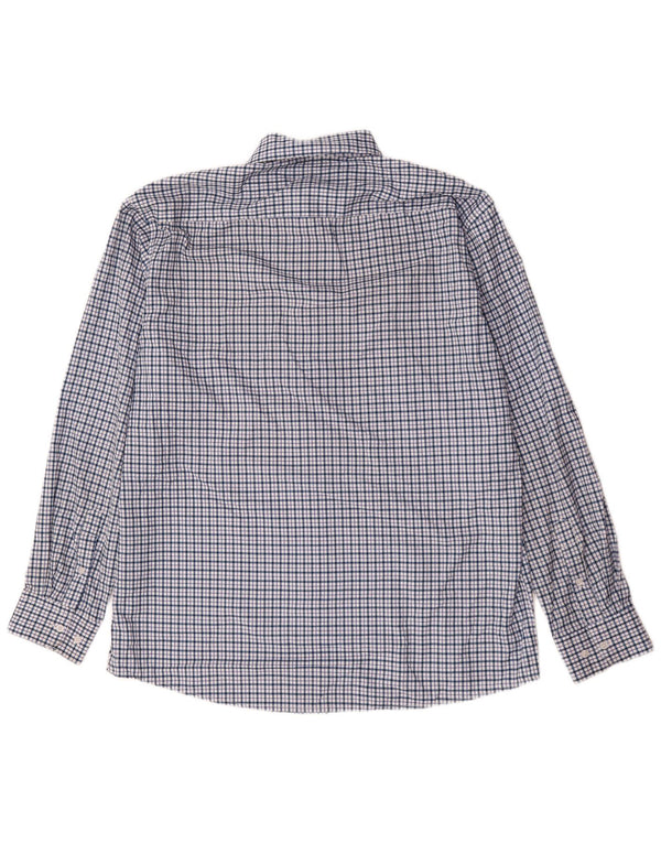 Nautica Camisa Slim Fit para Hombre Talla 17 1/2 XL Poliéster a Cuadros Azul