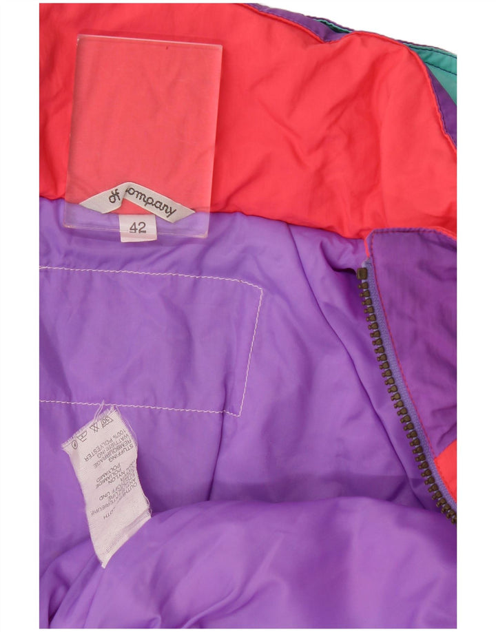 Tuta da sci vintage da donna IT 42 Medium multicolore Colourblock