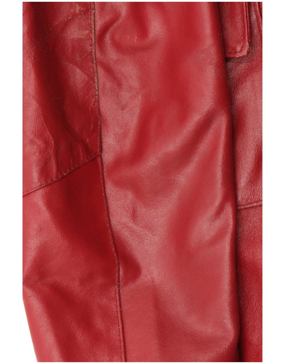 Vintage Damen Ledermantel UK 18 XL Rotes Leder