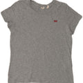 LEVI'S Womens T-Shirt Top UK 14 Medium Grey Cotton Vintage Levi's and Second-Hand Levi's from Messina Hembry 